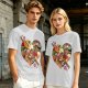 Olive T-Shirt With Heart Shaped Sushi Food Art Print