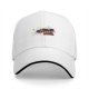 Black baseball cap with 'Living The Dream Plan B' graphic print