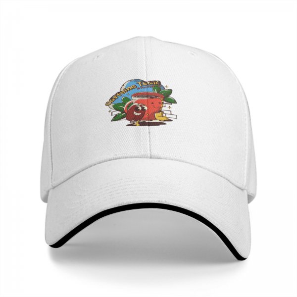 Black Baseball Cap with Caffeine Team Coffee Graphic Print