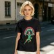 Olive Graphic T-Shirt With 'I Can't Adult Today' Rainbow Design