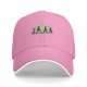 Black baseball cap with walking silhouettes against a moon backdrop