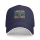 Black baseball cap with 'I Come With Problems Not Solutions' retro graphic