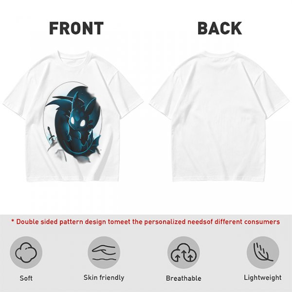 Olive T-Shirt With Glowing Dark Dragon Moon Print
