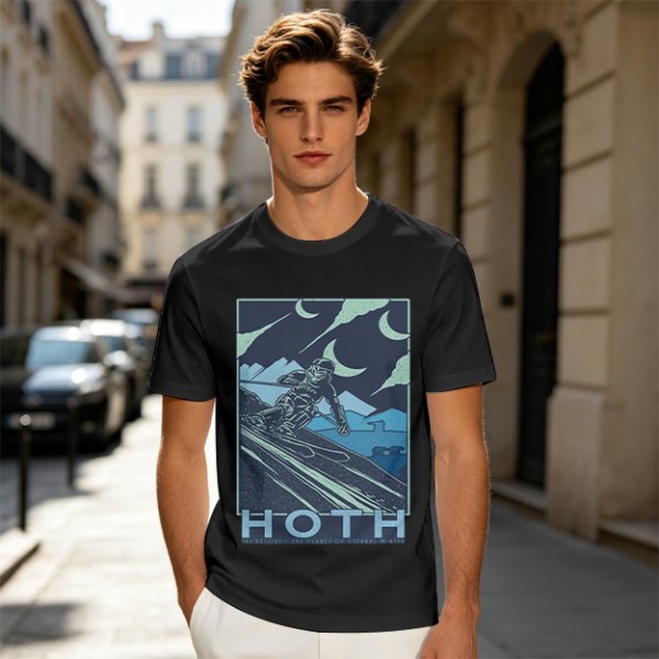 Hoth Skiing Graphic Tee for Winter Sports Fans