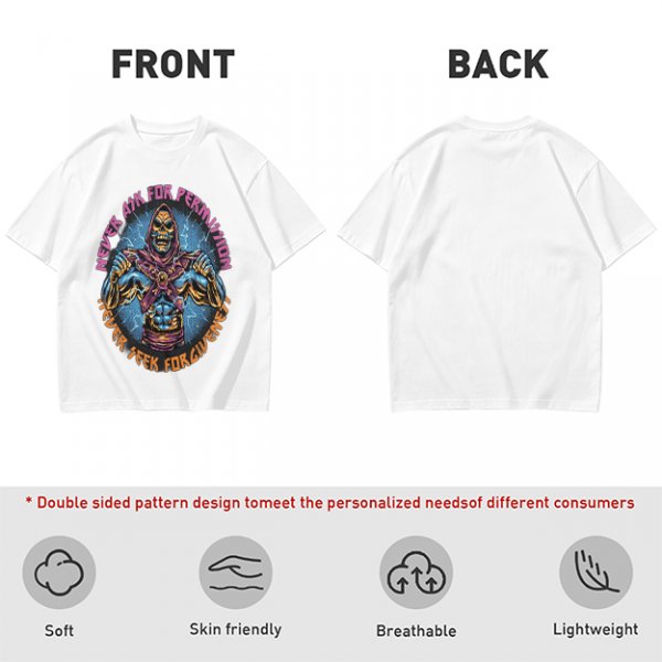 Olive t-shirt with skeleton warrior graphic and permission forgiveness text