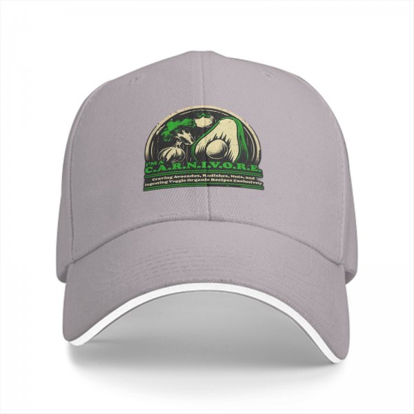 I'm a C.A.R.N.I.V.O.R.E. vegetable graphic black baseball cap