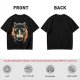 Olive T-Shirt Featuring Black Maneki-neko Cat Eating Ramen