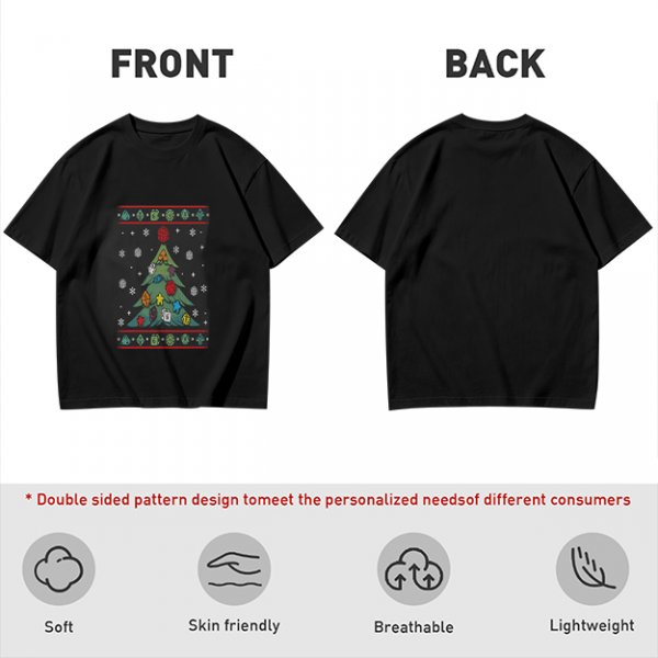 Ugly Christmas Tree Dice Board Game Themed T-Shirt
