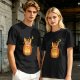 Olive T-Shirt With Cute Pumpkin Creature And Moon Star Print