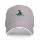 Black Baseball Cap with T-Rex Dinosaur Riding a Bike Graphic