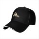 Black Baseball Cap With Peeking Chicken Graphic Design