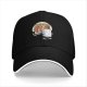Black Baseball Cap With Funny Sushi Laundry Rack Graphic