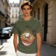 Olive T-Shirt With Skull Ramen Bowl Graphic