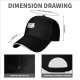 Black Baseball Cap With Pentagram Cat Graphic Design