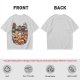 Olive T-shirt with cute chibi anime character group print