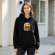 Black hoodie with Big Kahuna Burger graphic print
