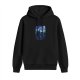 Black Hoodie With Starry Night Inspired Artwork Print