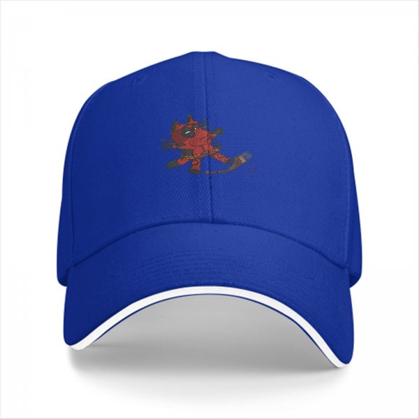 Black baseball cap with chibi Deadpool graphic design