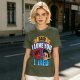 Olive t-shirt with Pinocchio 'Said I Love You But I Lied' print