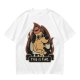 Olive T-Shirt Featuring the 'This Is Fine' Dog in Flames Holding Coffee