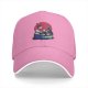 Black Baseball Cap With Playful Sushi Character Art Print