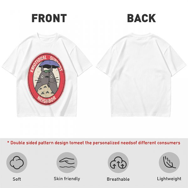 Olive T-Shirt with Emotional Support Neighbor Totoro Graphic