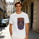 Olive Graphic T-Shirt With Dark Throne Skeleton Art Print
