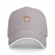 Black Baseball Cap With Grumpy Orange Kitten Graphic
