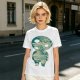 Olive T-Shirt With Fantasy Forest Spirit Graphic Print
