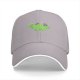 Black Baseball Cap With Cute Green Dinosaur Graphic