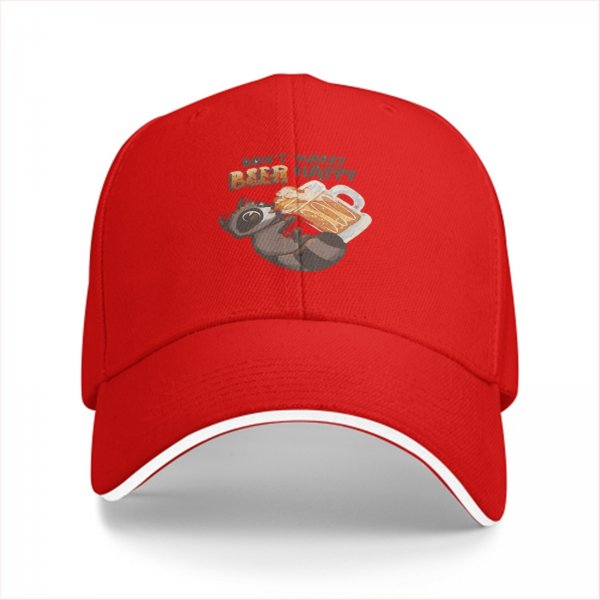 Don't Worry Beer Happy Raccoon Graphic Baseball Cap
