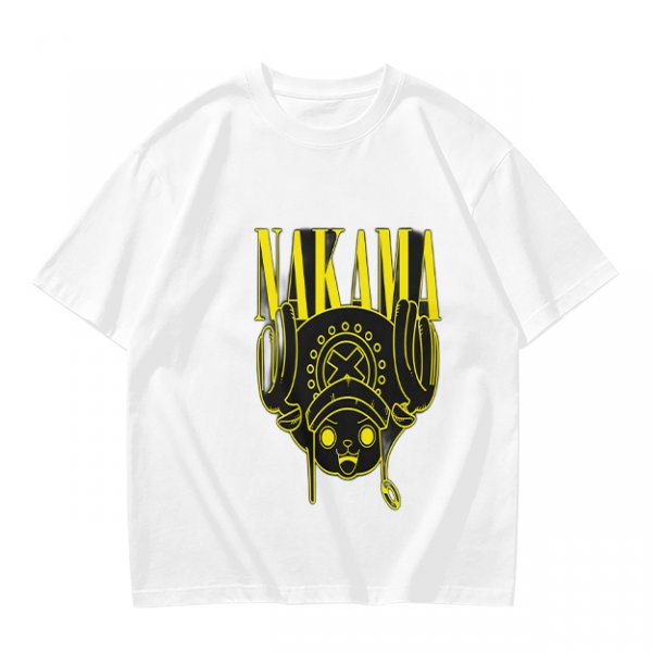 Olive Anime T-Shirt Featuring Chopper and Nakama Text