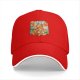Black Baseball Cap with Retro Sunset Tiny Drinks Fruit Graphic