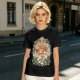Olive T-shirt with Princess Mononoke Forest Spirit Art Print
