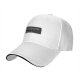 Black baseball cap with system requirements text print