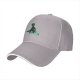 Black Baseball Cap with T-Rex Dinosaur Riding a Bike Graphic