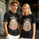 Olive green sloth t-shirt with 'Busy Doing' coffee graphic