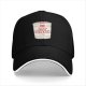 Black Baseball Cap With Cat Noodles Cup Graphic Print