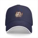 Black baseball cap with cat graphic and 'now i only drink for evil' text