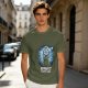Olive T-Shirt with Fright Castle Skull Ghost Graphic