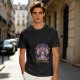 Olive Graphic T-Shirt with Wizard Cat and Stardust & Caffeine Print