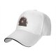 Black baseball cap with sloth on iron throne graphic that says NO