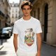 Olive T-Shirt with Kawaii Ramen Monster Bowl Graphic