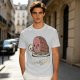 Olive T-Shirt With Funny Hamlet Ham And Skull Graphic Print
