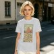 Olive T-Shirt With Retro Mountain And Ramen Noodle Landscape Print