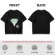 Olive T-Shirt With Tired Vampire Holding Bat Mug Graphic