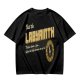 Visit the Labyrinth Themed Graphic Tee with Clock Design