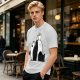 Olive T-Shirt With Panda Balancing Ramen Bowl Print
