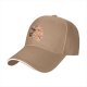 Black Baseball Cap With Christmas Gingerbread Cat Print