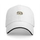 Black Baseball Cap With Cute Forest Spirit And Flower Print